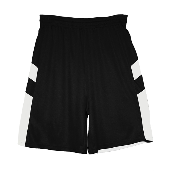 Youth reversible shorts with contrast side inserts, each layer individually bottom... from ASI 37461 Augusta Sportswear