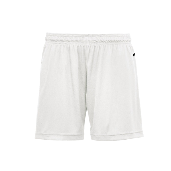 Girl's shorts with 1.5" Covered elastic and drawcord, Double-needle hem, Badger... from ASI 37461 Augusta Sportswear