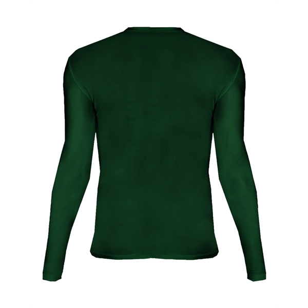 Long sleeve pro-compression crew. Stretch body fit, Double-needle hem, Badger heat... from ASI 37461 Augusta Sportswear