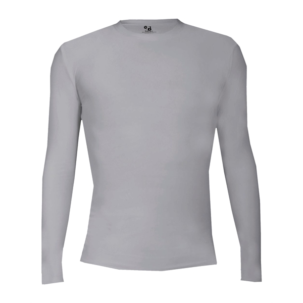 Long sleeve pro-compression crew. Stretch body fit, Double-needle hem, Badger heat... from ASI 37461 Augusta Sportswear