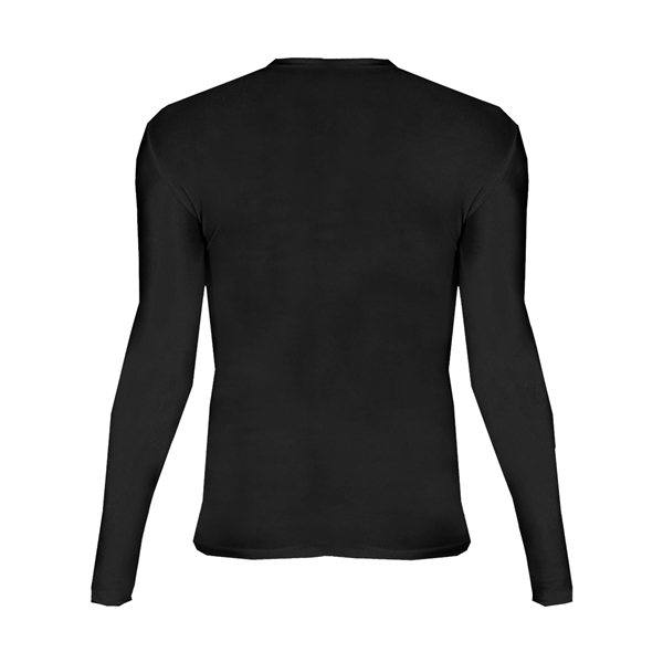 Youth long sleeve pro-compression crew. Self-fabric collar, stretch body fit, double-needle... from ASI 37461 Augusta Sportswear