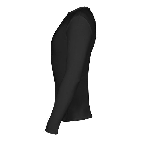 Youth long sleeve pro-compression crew. Self-fabric collar, stretch body fit, double-needle... from ASI 37461 Augusta Sportswear