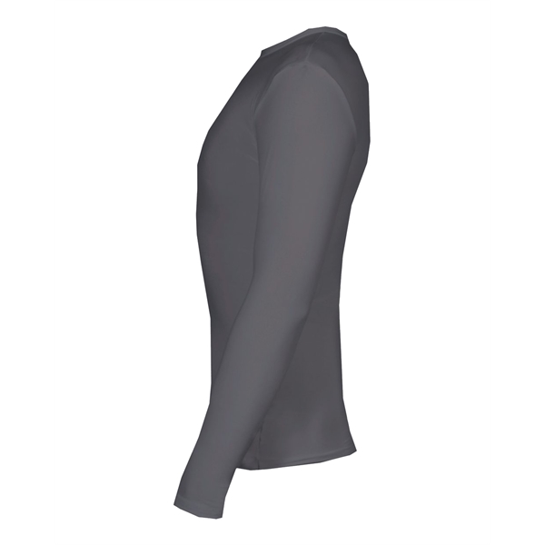Youth long sleeve pro-compression crew. Self-fabric collar, stretch body fit, double-needle... from ASI 37461 Augusta Sportswear
