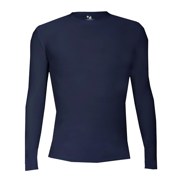 Youth long sleeve pro-compression crew. Self-fabric collar, stretch body fit, double-needle... from ASI 37461 Augusta Sportswear