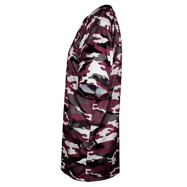Camo tee with self-fabric collar, Badger sport paneled shoulder for maximum... from ASI 37461 Augusta Sportswear