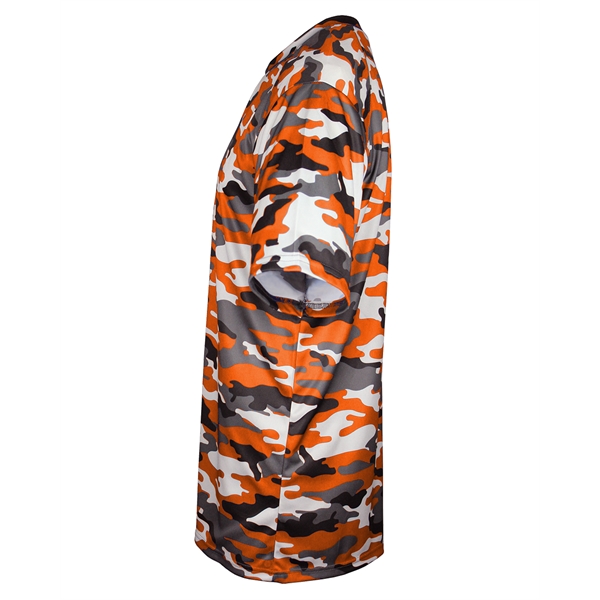 Camo tee with self-fabric collar, Badger sport paneled shoulder for maximum... from ASI 37461 Augusta Sportswear