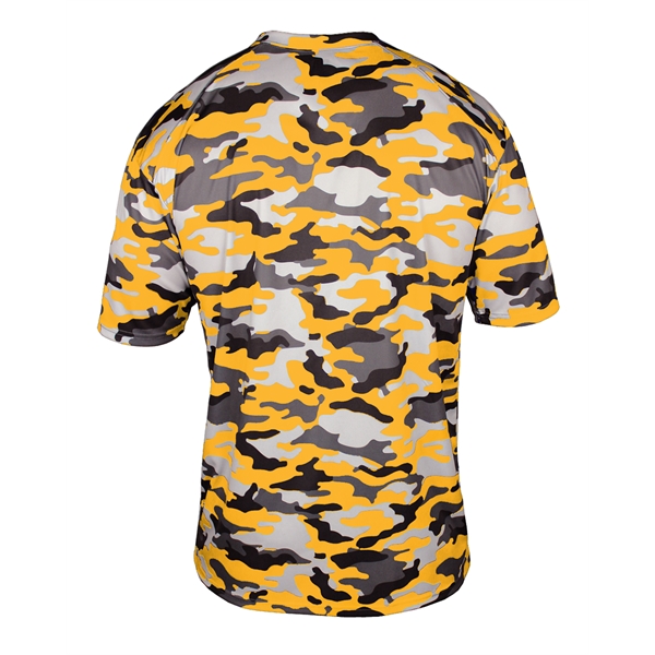 Camo tee with self-fabric collar, Badger sport paneled shoulder for maximum... from ASI 37461 Augusta Sportswear