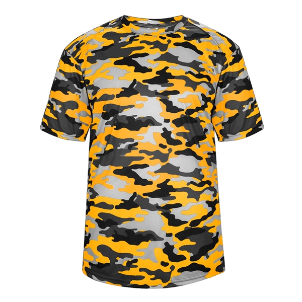 Camo tee with self-fabric collar, Badger sport paneled shoulder for maximum... from ASI 37461 Augusta Sportswear
