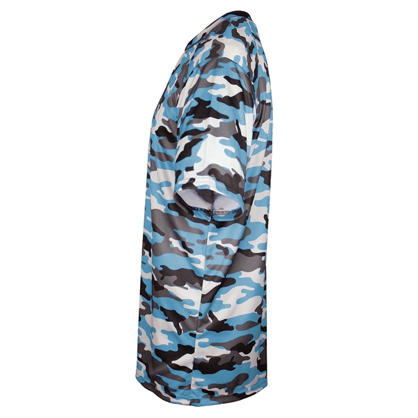 Camo tee with self-fabric collar, Badger sport paneled shoulder for maximum... from ASI 37461 Augusta Sportswear