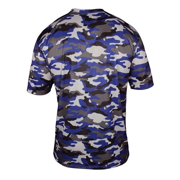 Camo tee with self-fabric collar, Badger sport paneled shoulder for maximum... from ASI 37461 Augusta Sportswear