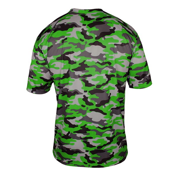 Camo tee with self-fabric collar, Badger sport paneled shoulder for maximum... from ASI 37461 Augusta Sportswear