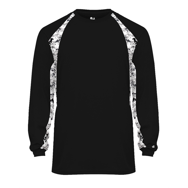 Long sleeve t-shirt with double-needle hem, self-fabric collar and cuffs, Badger... from ASI 37461 Augusta Sportswear