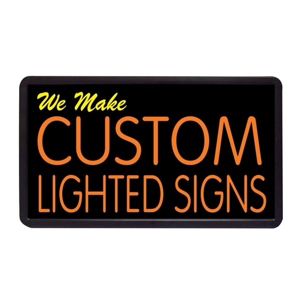 13" x 24" simulated neon sign with ready-made title light box.... from ASI 30442 Above & Beyond Advertising Products / PromoAdLine