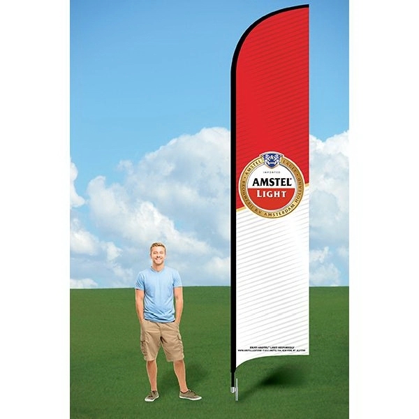 Customizable flag with ground stake and single sided graphics.... from ASI 30442 Above & Beyond Advertising Products / PromoAdLine