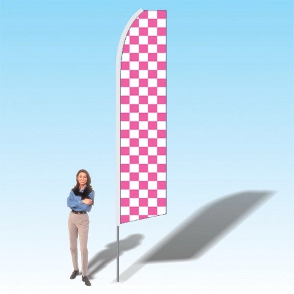 Advertising banner flag package with 15 foot pole, colored/patterned printed flag... from ASI 30442 Above & Beyond Advertising Products / PromoAdLine