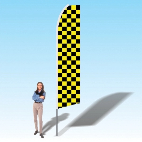 Advertising banner flag package with 15 foot pole, colored/patterned printed flag... from ASI 30442 Above & Beyond Advertising Products / PromoAdLine