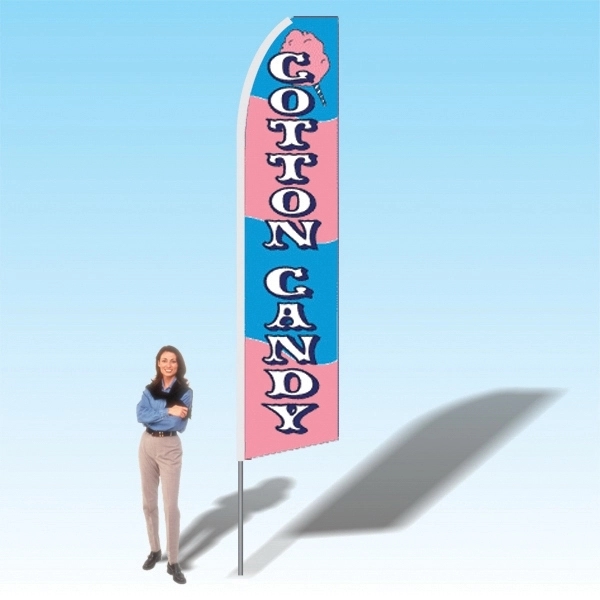 Advertising banner flag package with 15 foot pole, food/restaurant themed printed... from ASI 30442 Above & Beyond Advertising Products / PromoAdLine