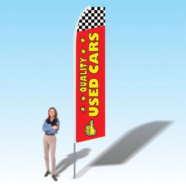 Advertising banner flag package with 15 foot pole, cars/auto themed printed... from ASI 30442 Above & Beyond Advertising Products / PromoAdLine
