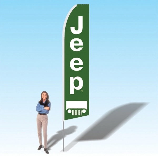 Advertising banner flag package with 15 foot pole, cars/auto themed printed... from ASI 30442 Above & Beyond Advertising Products / PromoAdLine