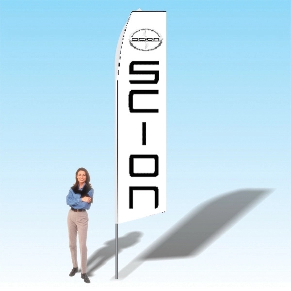 Advertising banner flag package with 15 foot pole, cars/auto themed printed... from ASI 30442 Above & Beyond Advertising Products / PromoAdLine