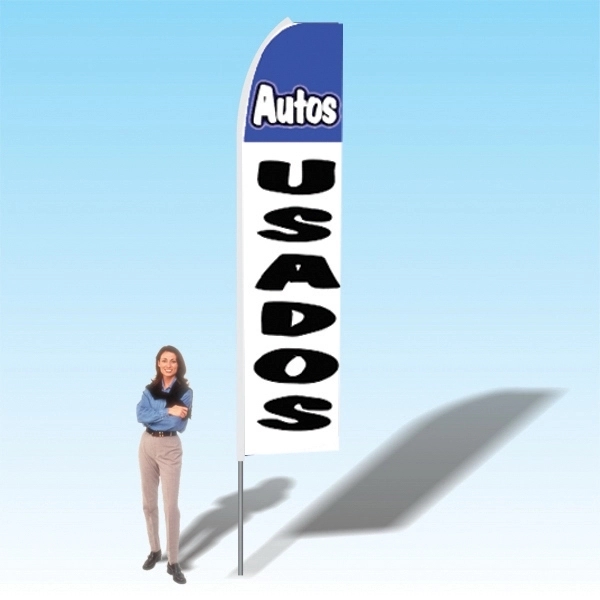 Advertising banner flag package with 15 foot pole, cars/auto themed printed... from ASI 30442 Above & Beyond Advertising Products / PromoAdLine