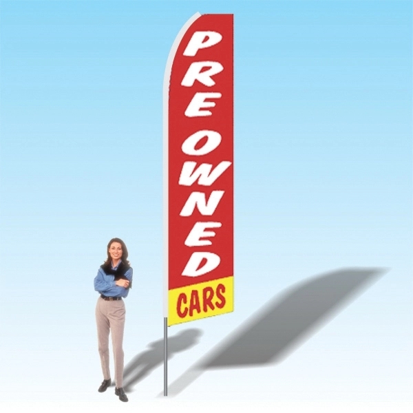 Advertising banner flag package with 15 foot pole, cars/auto themed printed... from ASI 30442 Above & Beyond Advertising Products / PromoAdLine