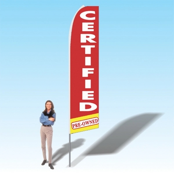 Advertising banner flag package with 15 foot pole, cars/auto themed printed... from ASI 30442 Above & Beyond Advertising Products / PromoAdLine