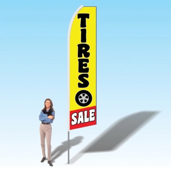 Advertising banner flag package with 15 foot pole, cars/auto themed printed... from ASI 30442 Above & Beyond Advertising Products / PromoAdLine