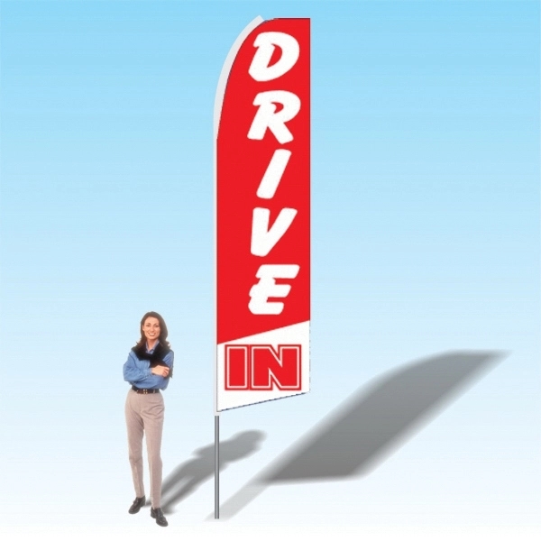 Advertising banner flag package with 15 foot pole, cars/auto themed printed... from ASI 30442 Above & Beyond Advertising Products / PromoAdLine