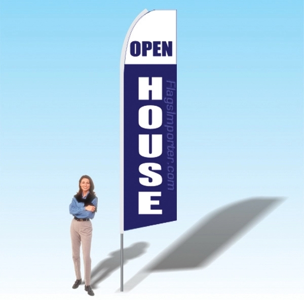 Advertising banner flag package with 15 foot pole, real estate/rentals themed... from ASI 30442 Above & Beyond Advertising Products / PromoAdLine