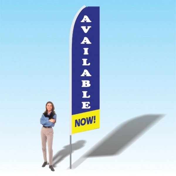 Advertising banner flag package with 15 foot pole, real estate/rentals themed... from ASI 30442 Above & Beyond Advertising Products / PromoAdLine