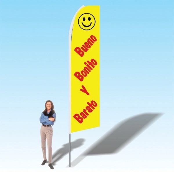 Advertising banner flag package with 15 foot pole, sales themed printed... from ASI 30442 Above & Beyond Advertising Products / PromoAdLine