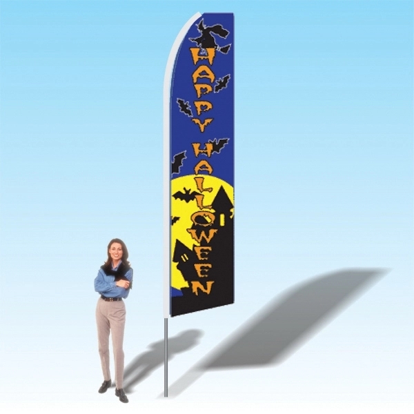 Advertising banner flag package with 15 foot pole, holidays themed printed... from ASI 30442 Above & Beyond Advertising Products / PromoAdLine