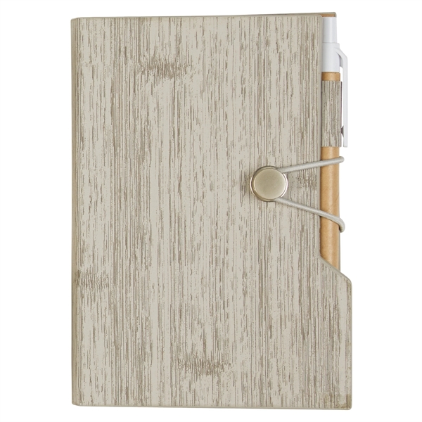 Notebook with a woodgrain look that has sticky notes, tape flags,... from ASI 61125 Hit Promotional Products / Hit®