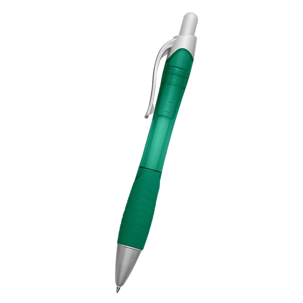 Ballpoint pen with contoured rubberized grip.... from ASI 61125 Hit Promotional Products / Hit®