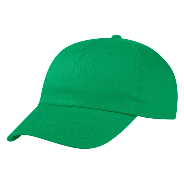 100% Cotton Twill Cap, 5 Panel, Medium Profile, Unstructured Crown &... from ASI 61125 Hit Promotional Products / Hit®
