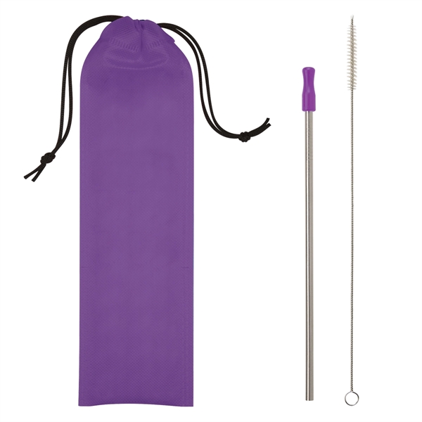 11" x 3 1/8" straw kit that includes a reusable stainless... from ASI 61125 Hit Promotional Products / Hit®
