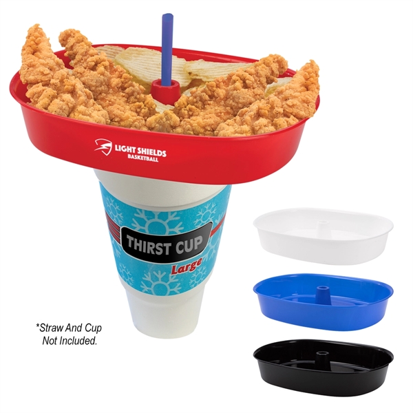 30 oz. oval Grub Tub with straw hole in the middle... from ASI 61125 Hit Promotional Products / Hit®