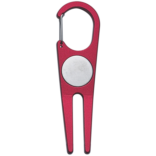 Aluminum divot tool with magnetic ball marker, clip for attachment.... from ASI 61125 Hit Promotional Products / Hit®