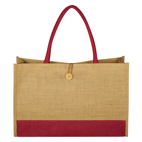 Natural jute tote with azo-free dye... from ASI 61125 Hit Promotional Products / Hit®