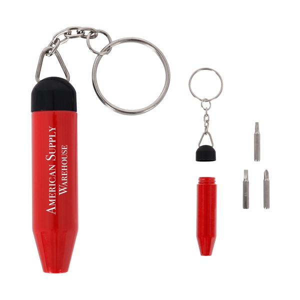 Mini tool keychain kit with a flathead screwdriver.... from ASI 61125 Hit Promotional Products / Hit®