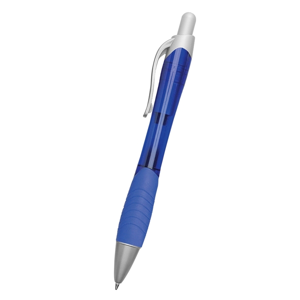 Ballpoint pen with contoured rubberized grip.... from ASI 61125 Hit Promotional Products / Hit®