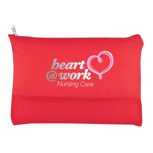 Mesh vanity bag with main zippered compartment.... from ASI 61125 Hit Promotional Products / Hit®
