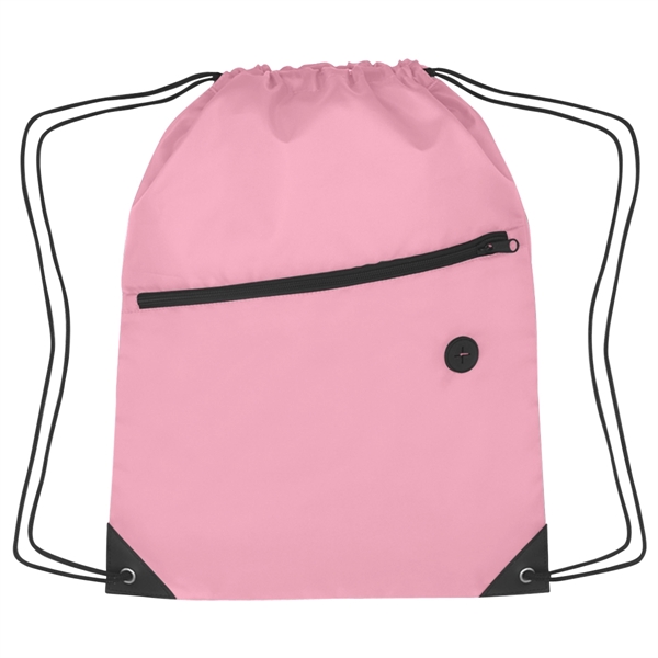 Sports pack with drawstring closure and large front zippered pocket.... from ASI 61125 Hit Promotional Products / Hit®