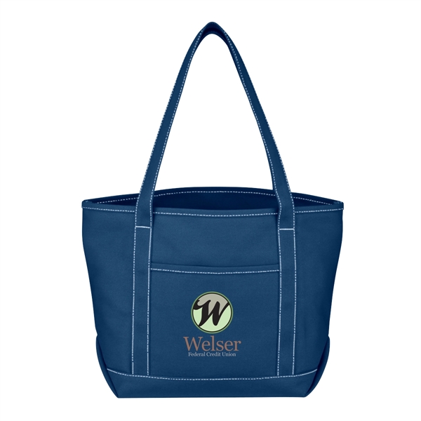 Medium Cotton Canvas Yacht Tote.  24 oz. Canvas.  Outside... from ASI 61125 Hit Promotional Products / Hit®