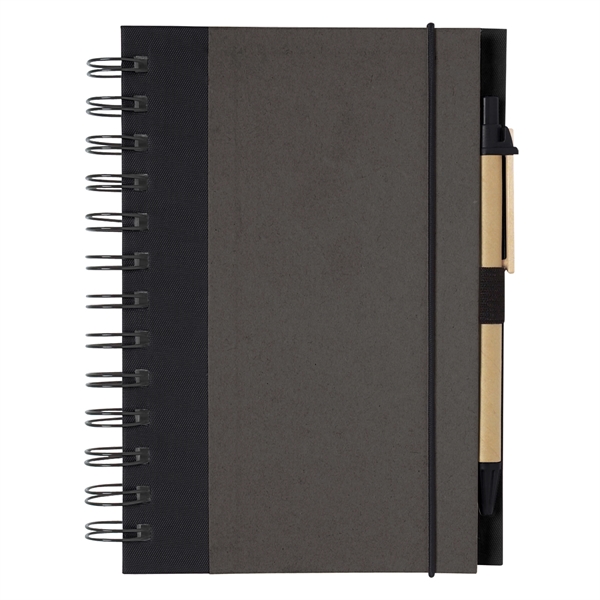 Spiral notebook and pen with elastic pen loop and elastic band... from ASI 61125 Hit Promotional Products / Hit®