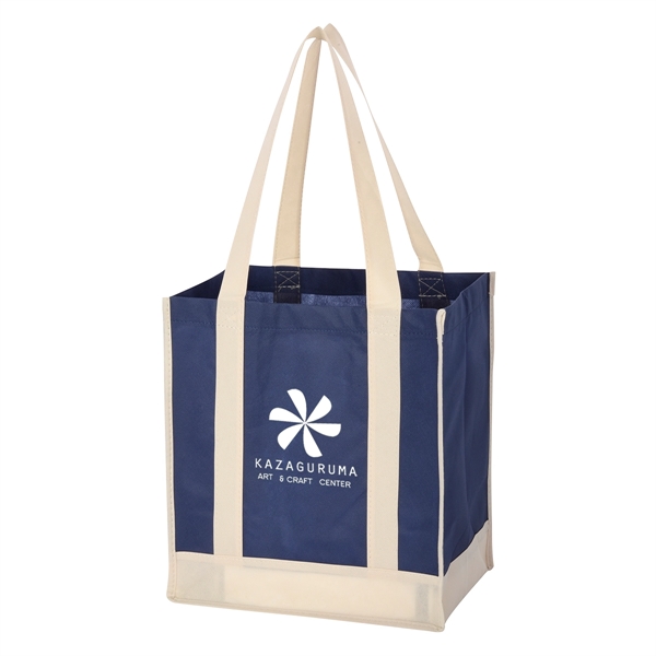Non-Woven Two-Tone Shopper Tote Bag.  Made Of 80 Gram Non-Woven,... from ASI 61125 Hit Promotional Products / Hit®