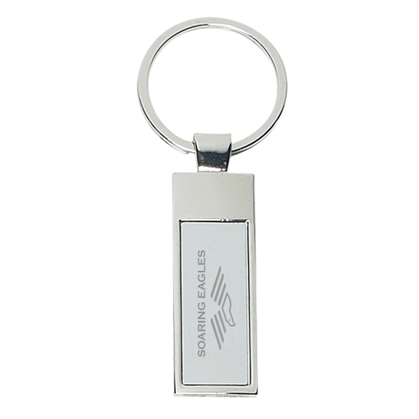 Split ring, rectangular metal key tag... from ASI 61125 Hit Promotional Products / Hit®