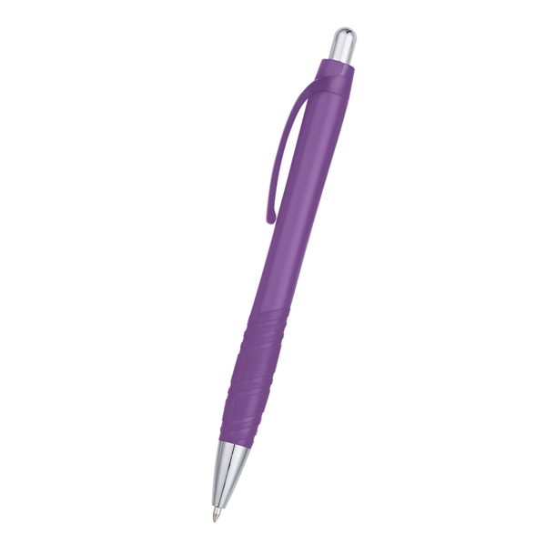 Pen with plunger action button and smooth rubber finish... from ASI 61125 Hit Promotional Products / Hit®