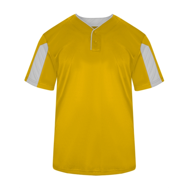 Youth shirt with two-button placket with piping detail, Badger sport paneled... from ASI 37461 Augusta Sportswear